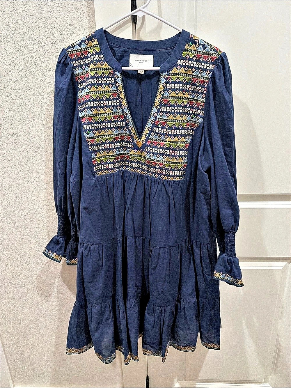 Tuckernuck -Pomander Place Navy Embroidered Sequin Kenzo Dress